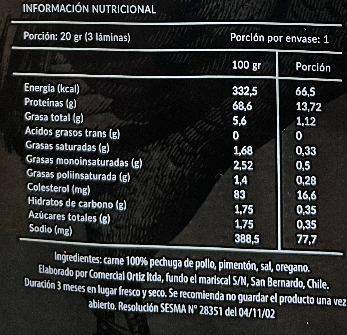 Charqui Americano Pollo